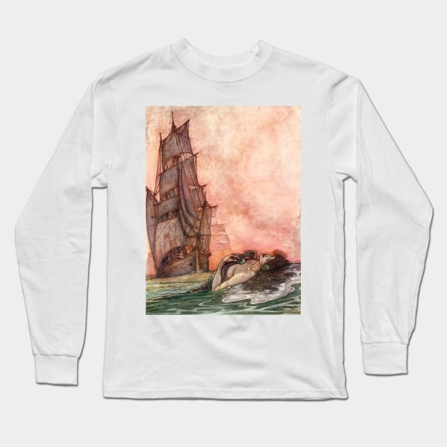 William Heath Robinson - A Song of the English Long Sleeve T-Shirt by vintage-art